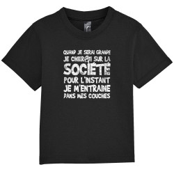 T-shirt bébé noir Quand je serai grande (Gondrax,Humour,Slogans Débiles,Bébés)