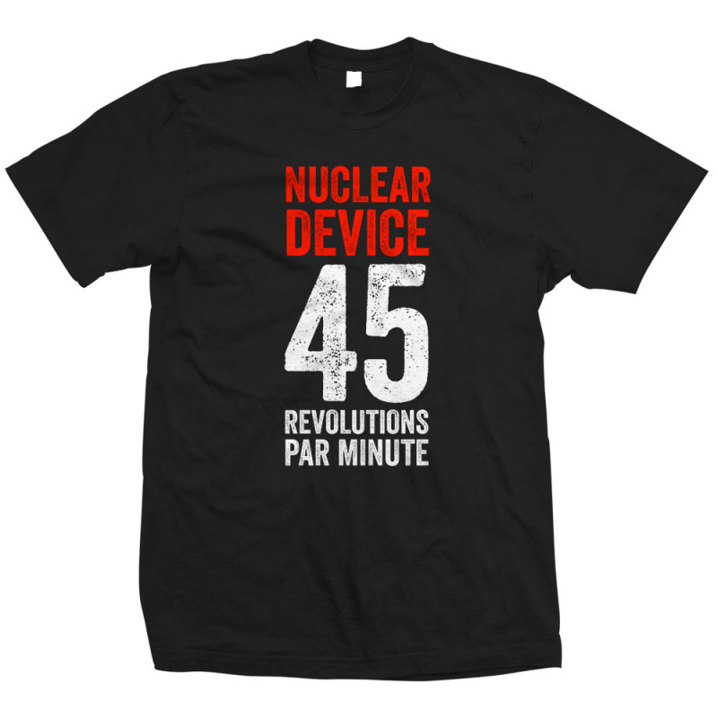 Tee-shirt homme noir Nuclear Device - 45 révolutions (Nuclear Device)