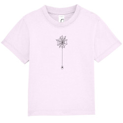 T-shirt bébé rose pale Toile & araignée (Gondrax,Zombies,Animaux)