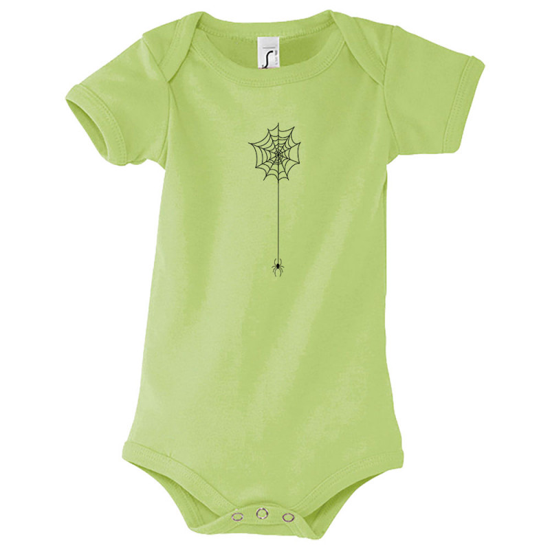 Body bébé vert pomme Toile & araignée (Gondrax,Zombies,Animaux)