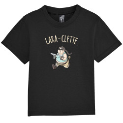 T-shirt bébé noir Lara-Clette (A²,Films/Séries,Humour)