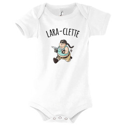 Body bébé blanc Lara-Clette (A²,Films/Séries,Humour)