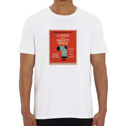 T-shirt homme coton bio blanc Le mystère de la chaussette (Alex Kidd,Humour)