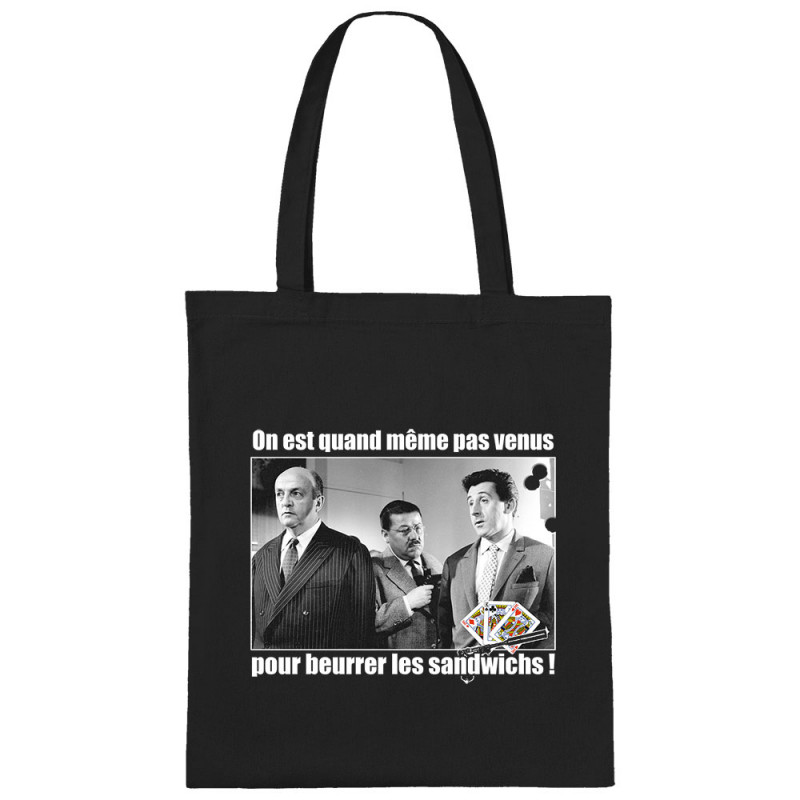 Sac shopping en toile noir Tontons Flingueurs Beurrer les sandwichs (Films/Séries,Les Tontons Flingueurs)