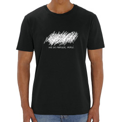 T-shirt homme coton bio noir Pas de marque merci (Slogans Débiles,Humour)