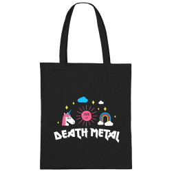 Sac shopping en toile noir Death Metal (Alex Kidd,Humour,Animaux)