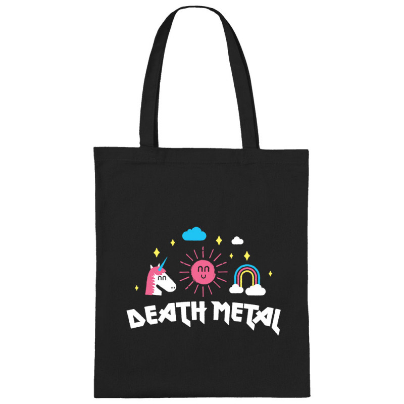 Sac shopping en toile noir Death Metal (Alex Kidd,Humour,Animaux)