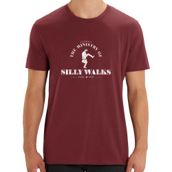 T-shirt homme coton bio bordeaux Silly Walks (Alex Kidd,Films/Séries)