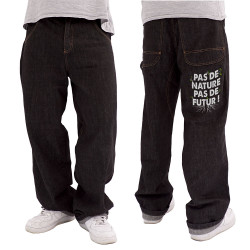 Baggy denim noir Pas de nature pas de futur (Gondrax,Slogans engagés,Ecologie)
