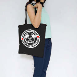 Sac shopping en toile noir Le prolo se tue à la tâche (Slogans engagés)