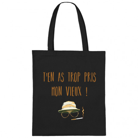 Sac shopping en toile "T'en...