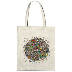 Sac shopping en toile naturel Planet Pop Culture (Zewa,Jeux Vidéo / Geek)