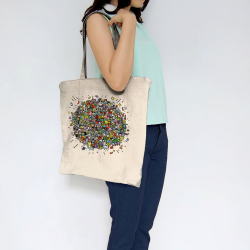 Sac shopping en toile naturel Planet Pop Culture (Zewa,Jeux Vidéo / Geek)