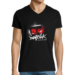 T-shirt homme col V noir Diabolik - Spy Eyes (Diabolik)