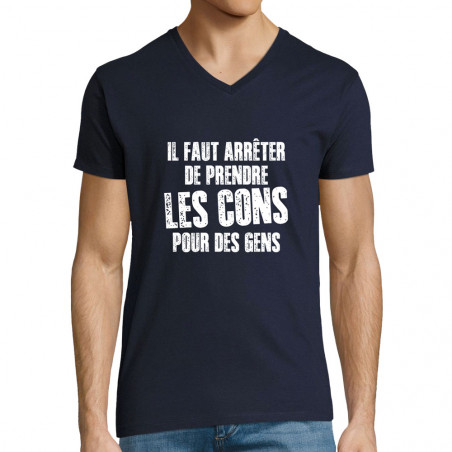 T-shirt homme col V "Il...