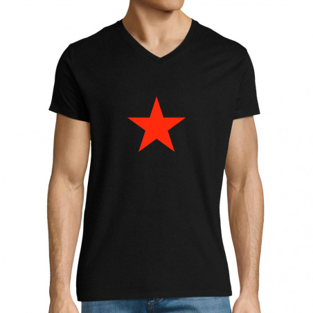 T-shirt homme col V "Etoile...