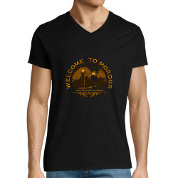 T-shirt homme col V noir Welcome to Mordor (Le Duc,Films/Séries)