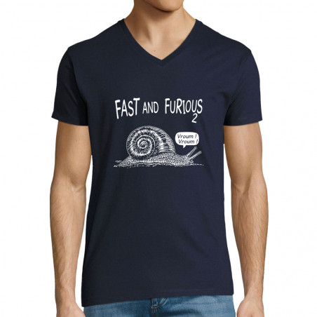 T-shirt homme col V "Fast...