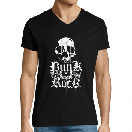 T-shirt homme col V "Punk...