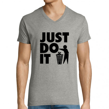 T-shirt homme col V "Just...