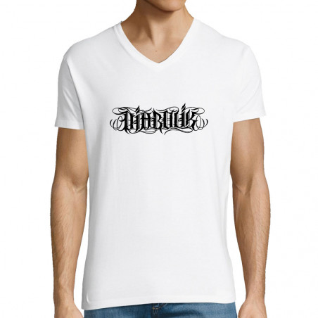 T-shirt homme col V "Wire...