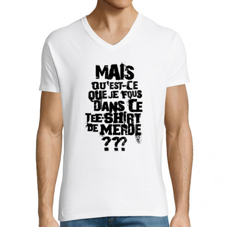 T-shirt homme col V "Mais...