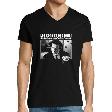 T-shirt homme col V "Les...