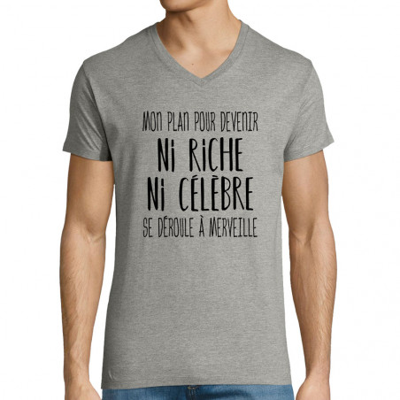 T-shirt homme col V "Mon...