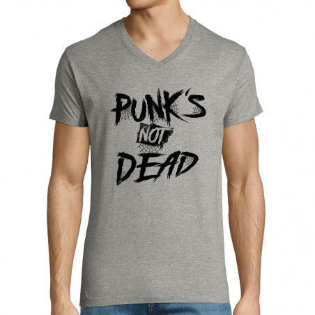 T-shirt homme col V "Punks...