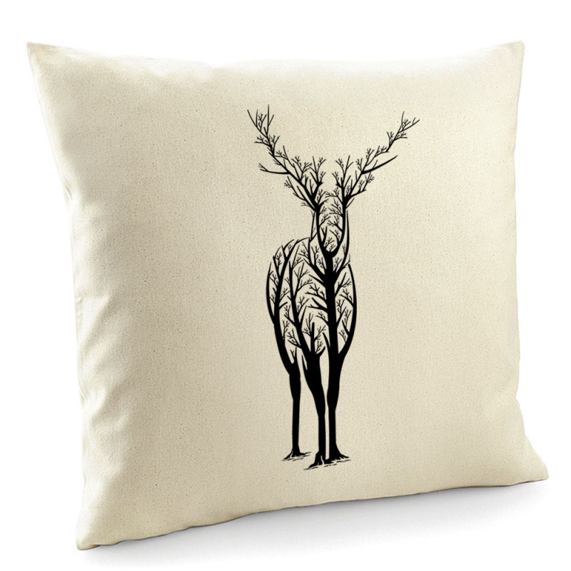 Coussin naturel Deer Trees (Caffein Art,Animaux)