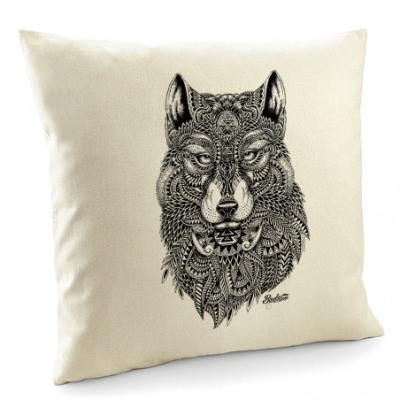 Coussin "Bad River - The Wolf"