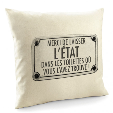 Coussin "Merci de laisser...