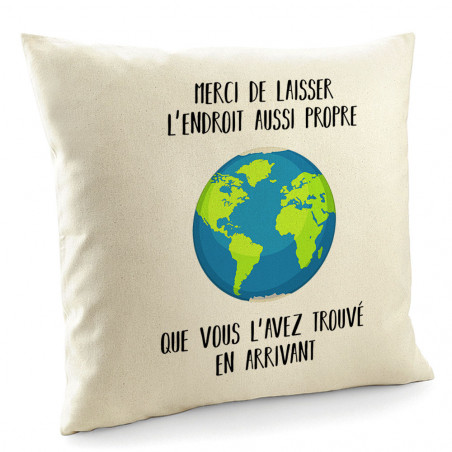 Coussin "Merci de laisser...