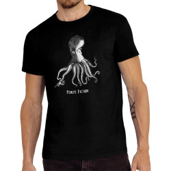 Tee-shirt homme noir Poulpe Fiction (Gondrax,Les Bébêtes,Animaux,Films/Séries)