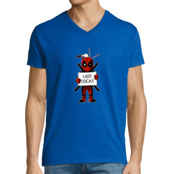 T-shirt homme col V bleu royal Deadpool - Not Today (Le Duc,Films/Séries)