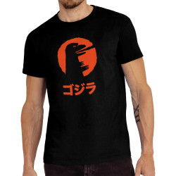 Tee-shirt homme noir Vintage Godzilla (Alex Kidd,Films/Séries,Manga Kawaï japan)