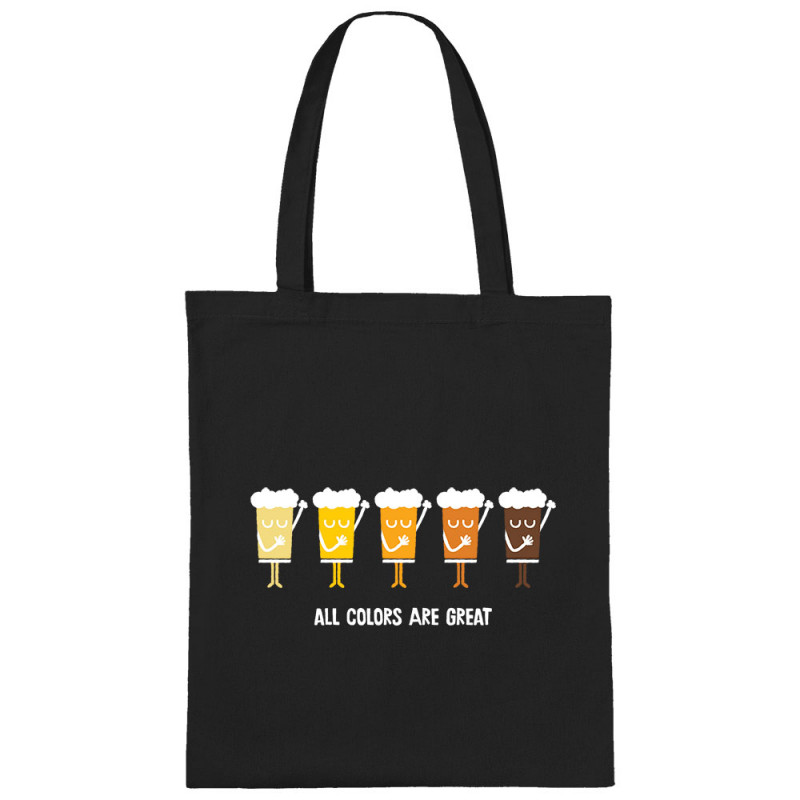 Sac shopping en toile noir All Colors are great (Alex Kidd,Alcool,Slogans engagés)