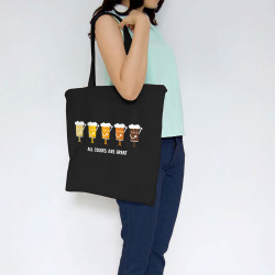 Sac shopping en toile noir All Colors are great (Alex Kidd,Alcool,Slogans engagés)
