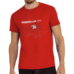 Tee-shirt homme rouge Rebêêêêêllion (Mr Mouton,Animaux,Humour)