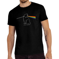 Tee-shirt homme noir Cat Side of the Moon (Gondrax,Animaux,Humour,Chats)