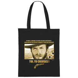 Sac shopping en toile noir Toi tu creuses (Films/Séries)