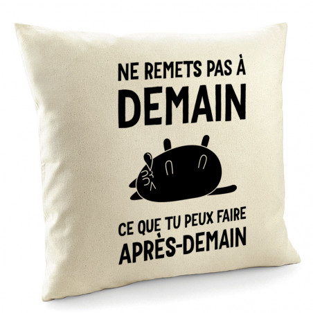 Coussin "Ne remets pas à...