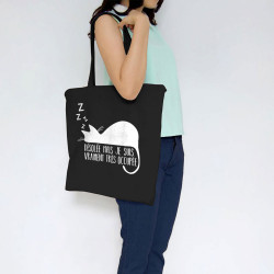Sac shopping en toile noir Désolée mais je suis très occupée (Gondrax,Animaux,Humour,Chats,Paresse)