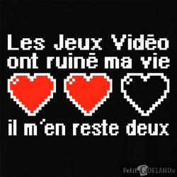 T-shirt enfant "Les jeux vidéo ont ruiné ma vie"