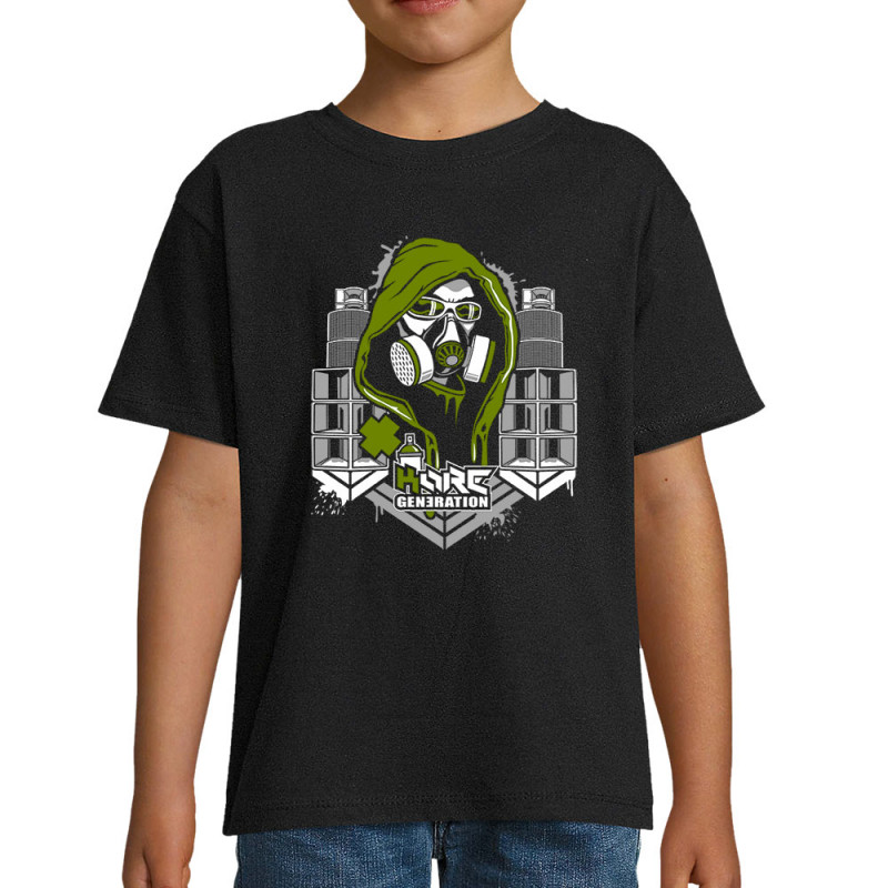 T-shirt enfant noir Kore Generation (E Cone,teufeur)