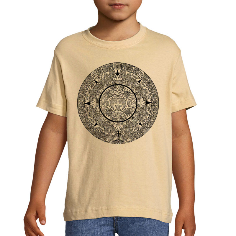 T-shirt enfant sable Calendrier Aztèque (Ethnique)