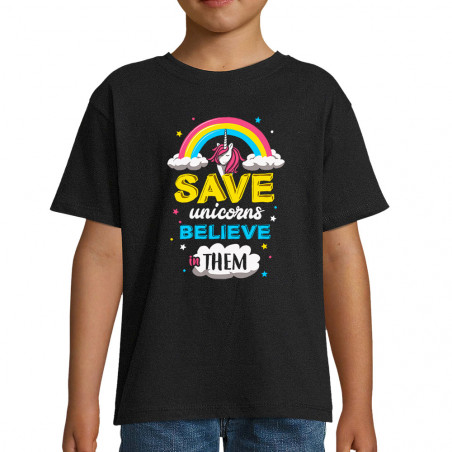T-shirt enfant "Save Unicorns"