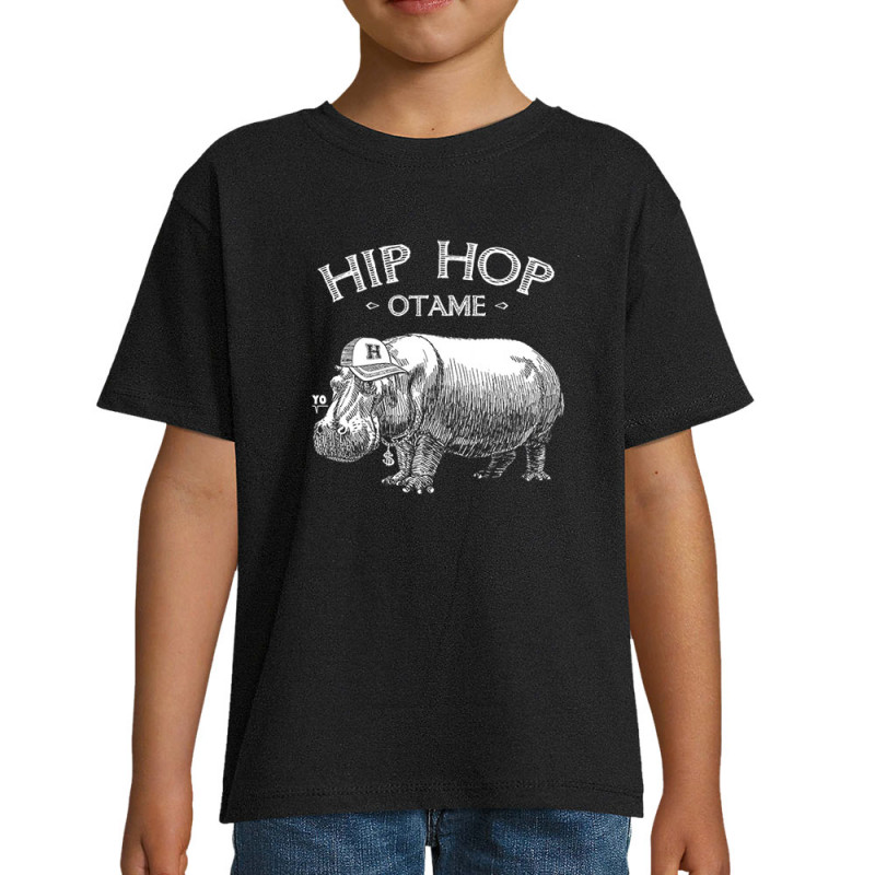 T-shirt enfant noir Hip Hop Otame (Gondrax,Animaux,Humour,Les Bébêtes)