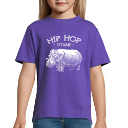 T-shirt enfant violet foncé Hip Hop Otame (Gondrax,Animaux,Humour,Les Bébêtes)