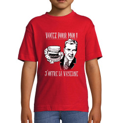 T-shirt enfant rouge Votez pour moi Vaseline (Gondrax,Slogans engagés,Elections)